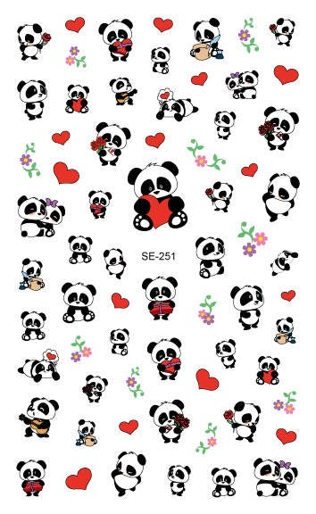 Sweet Panda Nail Stickers